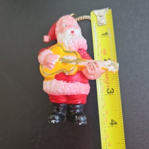 Lot of 10 Vintage Santa Ornaments Figurines Ceramic Plastic Blow Mold Taiwan - Picture 6 of 16